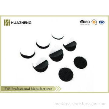 Patch 100% Nylon Adhesive Hook And Loop Dot , Black Velcro
